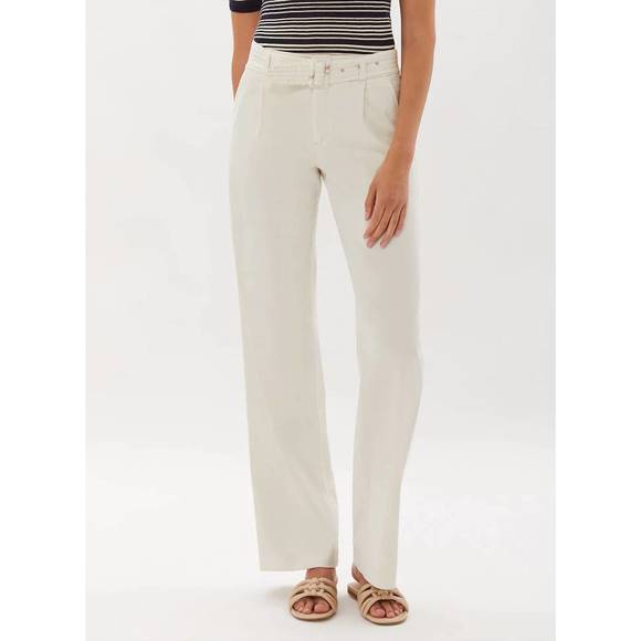 NEW ECRU parsons belted wide leg pant in ecru - Picture 2 of 2